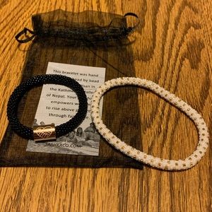 Set of Beaded Bracelet and Ankle Bracelet